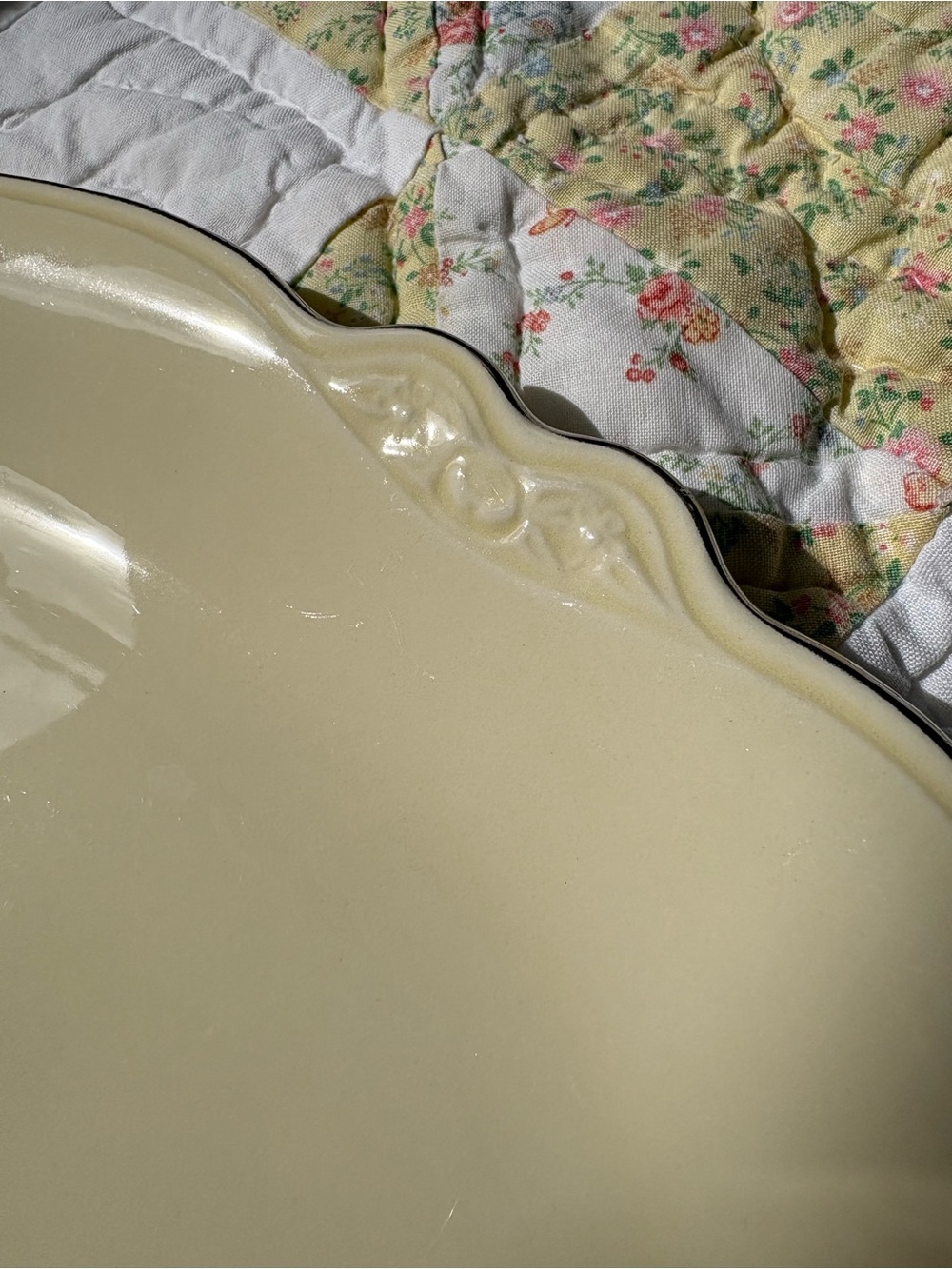Vintage 1950s Floral Ceramic Serving Platter Homer Laughlin Virginia Rose M57N8 - Picture 15 of 16